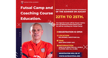 Dusan Jakica to Lead Futsal Camp and Coaching Education Class